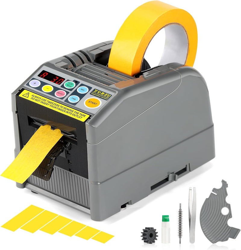 YUZSU Upgraded Ribbon Cutting Machine, Automatic Tape Dispenser, 6-60 mm Width, 5-999 mm Length, Ideal for Business & Home - Image 1